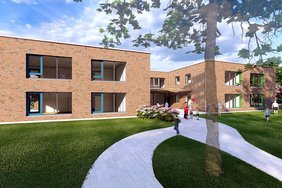 Diese Grafik zeigt, wie die Kita nach Fertigstellung aussehen soll