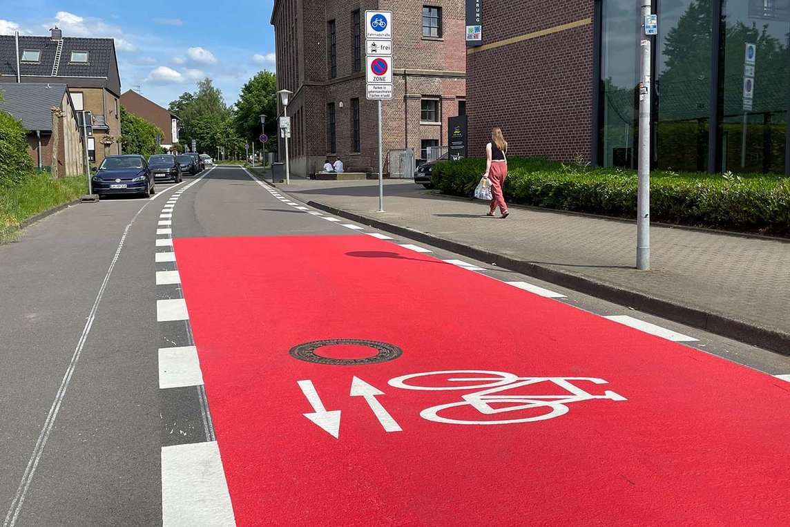 Dieses Foto zeigt die Friedrich-Ruin-Straße. 