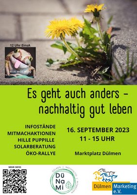 Das Bild zeigt das Plakat zum Nachhaltigen Markt.