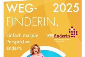 Flyer zur Veranstaltungsreihe "Wegfinderin"