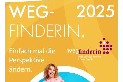 Flyer zur Veranstaltungsreihe "Wegfinderin"