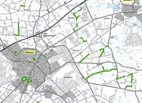 Diese Grafik zeigt die Karte mit Obstbäumen im Stadtgebiet