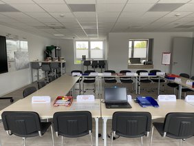 Auch ein modern ausgestatteter Schulungsraum gehört zum neuen Feuerwehrgerätehaus in Buldern.