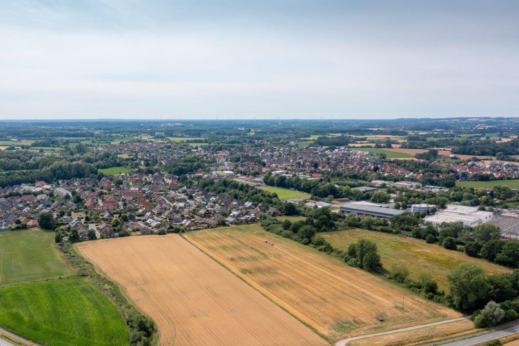 Dieses Foto zeigt die Wohnbaufläche Raiffeisenring in Buldern. 