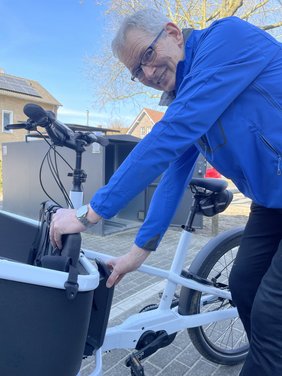 Lastenrad-Pate Detlef Thölmann Dieses Foto zeigt Lastenrad-Pate Detlef Thölmann