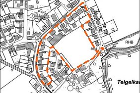 Der Kartenausschnitt zeigt das Plangebiet.