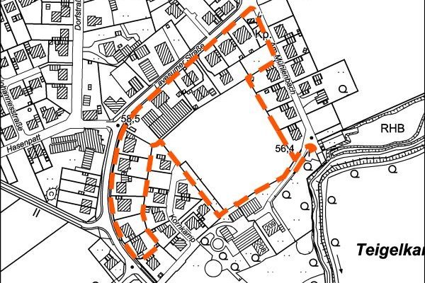 Der Kartenausschnitt zeigt das Plangebiet.